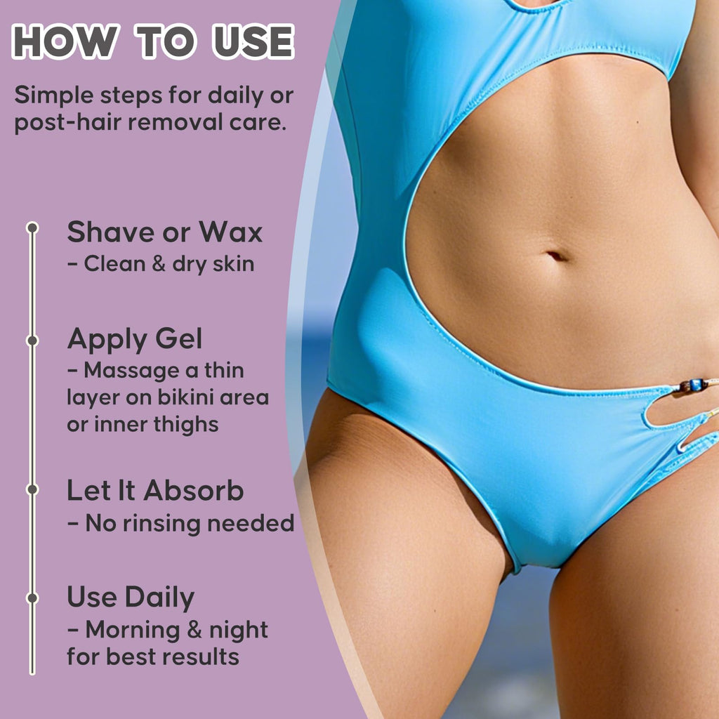 Ingrown Pubic Hair Cyst Treatment Gel, Razor Bumps Solution for Bikini Line, Intimate Area & Inner Thighs, Safe After Waxing or Shaving, Tea Tree and Salicylic Acid Formula for Men and Women, 4oz