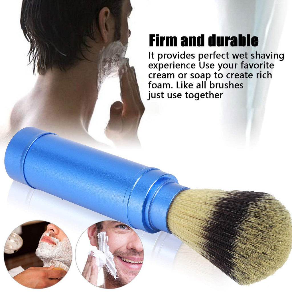 Travel Shaving Brush- Soft Synthetic Luxury Shave Brush, Retractable Facial Cleaning Grooming Tool for Shaving Razor,Safety Razor, Double Edge Razor, Straight Razor