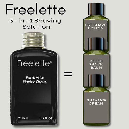 Freelette After Shave Lotion - Smooth Irritation-Free Shaving Balm - Lemongrass, 3.76 Ounce