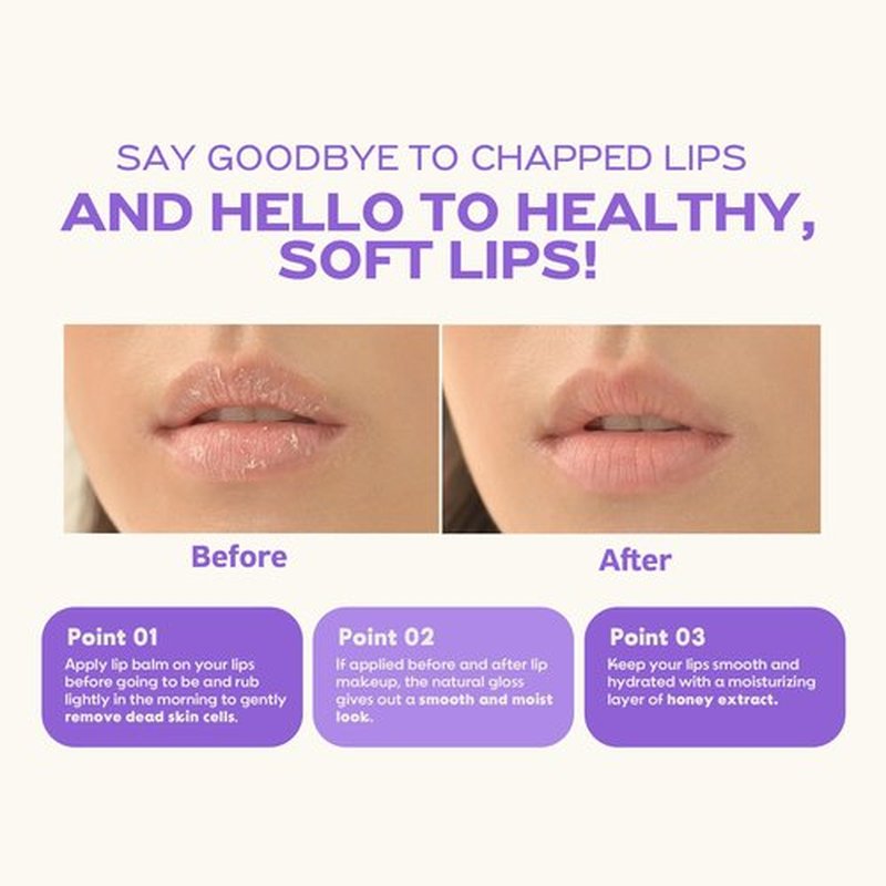 FRUDIA Blueberry Honey Lip Balm Tube, Exfoliating & Moisturizing Dewy Korean Lip Balm for Dry Lips made with Jeju Blueberry & Honey Extracts for Soft, Plump Lips (0.33 fl oz)