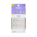 KISS CORE Design Press On Nails Almond, Tune, Blue, 32 Count