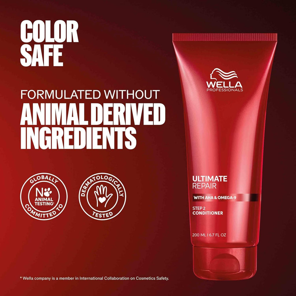 Wella Professionals Ultimate Repair Shampoo & Conditioner Bundle | Miracle Leave-In Treatment for Instant Repair & Moisture | AHA & Omega-9 Enriched