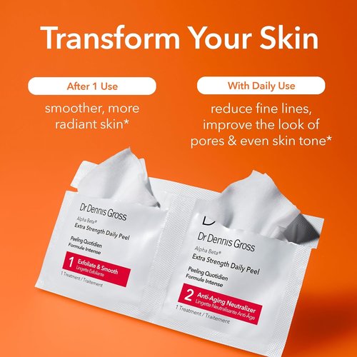 Dr. Dennis Gross Alpha Beta Extra Strength Daily Peel - 2-Step Exfoliating Pads for Radiant Skin | 5 Treatments