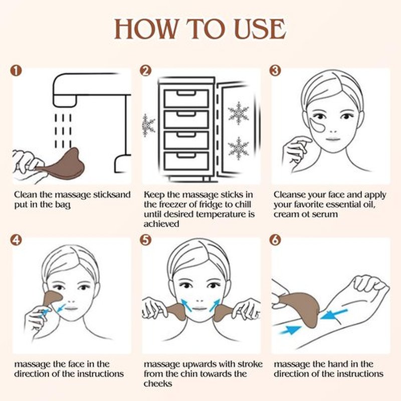Running man Cryo Sticks for Face - Gua Sha and Massage 2-in-1, Ice Globes-Facial Skin Care Tools for Women, Cold Globes for Facials, Cooling Face Globes