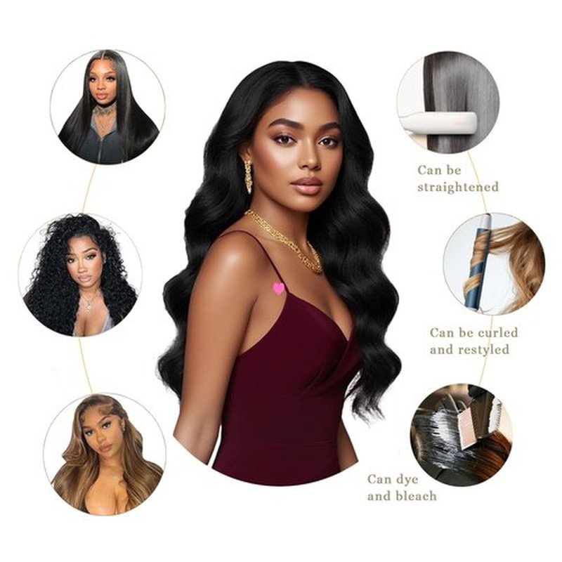 Body Wave Bundles Human Hair 20 22 24 Inch 100% Unprocessed Brazilian Raw Weave 3 Bundle Quick Weave Hair Extensions for Black Women Natural Color