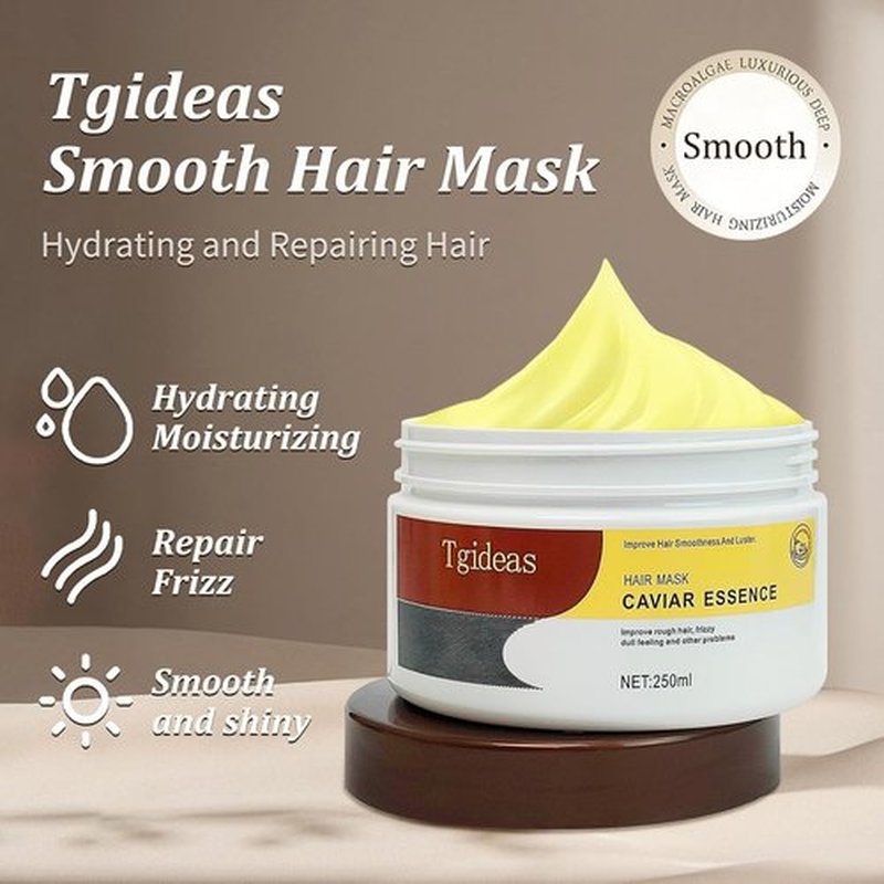 Tgideas Hydrating Collagen Hair Mask - Deep Repair Treatment for Dry, Damaged Hair | 8.45 Oz