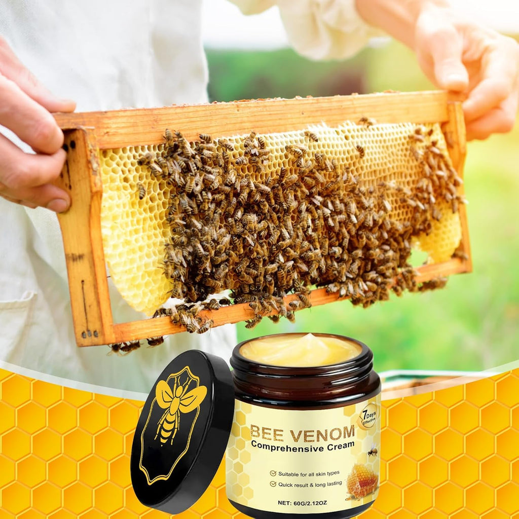 2PCS Bee Venom Skin Treatment Cream, New Bee Venom Comprehensive Cream for Body and Face, Natural Skin Moisturizer, Repairing and Moisturizing