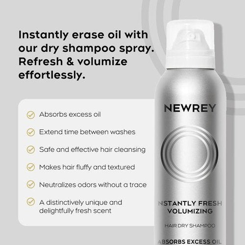 Dry Shampoo Spray by [Brand Name] - Residue-Free Volumizing Formula with Rice Starch - 5.07 oz