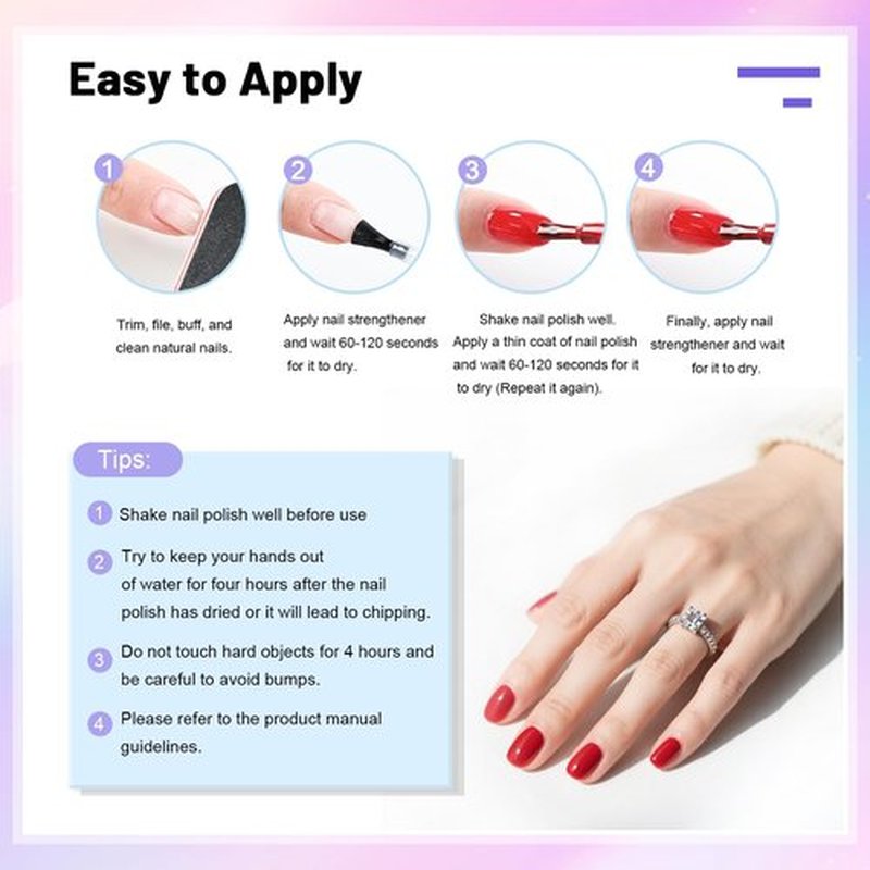 OpenLive 32 Color Perfume Nail Polish Set, Red Pink Pueple and Green Quick Drying Nail Polish Set for Women Salon DIY Nail Art