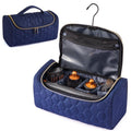 ZRSUN Travel Case for Dyson Airwrap Complete Styler, Portable Padded Storage Bag with Hanging Hook, Fits All Dyson Airwrap Models & Attachments, Blue