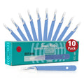 Swann Morton #10R Disposable Scalpel with Blade & Guard - Sterile Dermaplane Blade for Face, Dermaplaning for Women & Men, Stainless Steel, Esthetician Tools - Individually Packed, Box of 10