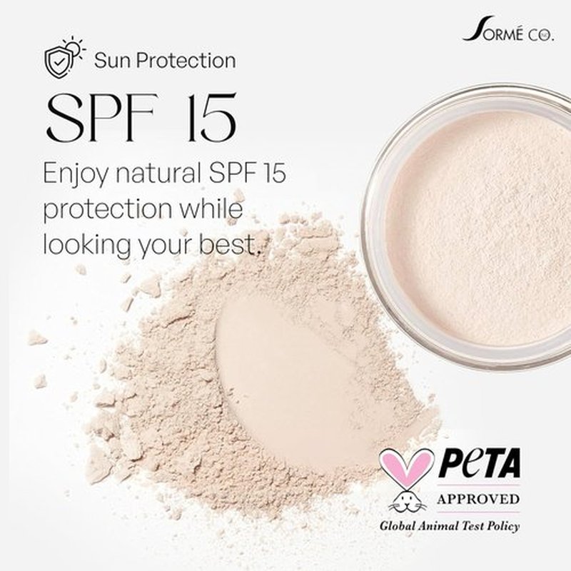Sorme Treatment Cosmetics Mineral Secret Light Reflecting Powder - Hypoallergenic Matte Setting Powder with SPF15