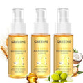 GREEONIL Olive Oil Serum for Frizz Control, Hair Repair Serum,24K Gold Argan Oil Coconut Oil Olive Oil and Vitamin E for Split Ends Hair Treatment, Add Shine, 3 Pack