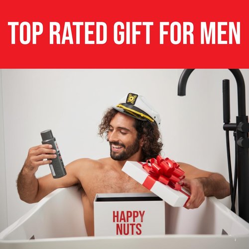HAPPY NUTS Comfort Powder Deodorant for Men - Anti-Chafing & Odor Control, Aluminum-Free, 6 oz