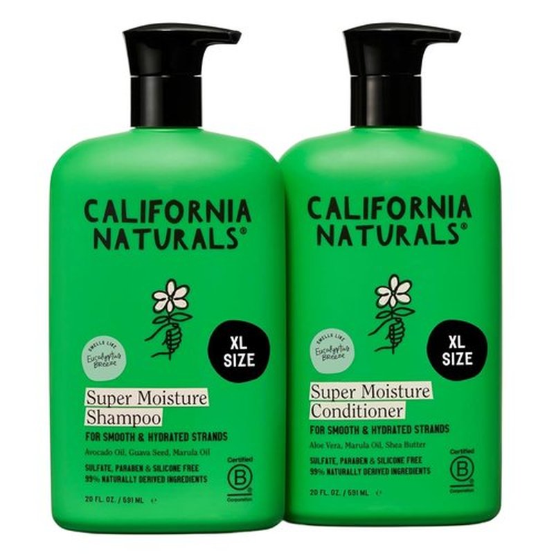 California Naturals Eucalyptus Breeze Moisture Shampoo & Conditioner Set - Hydrating Care for Dry, Damaged Hair | 20 fl oz, Vegan & Cruelty-Free