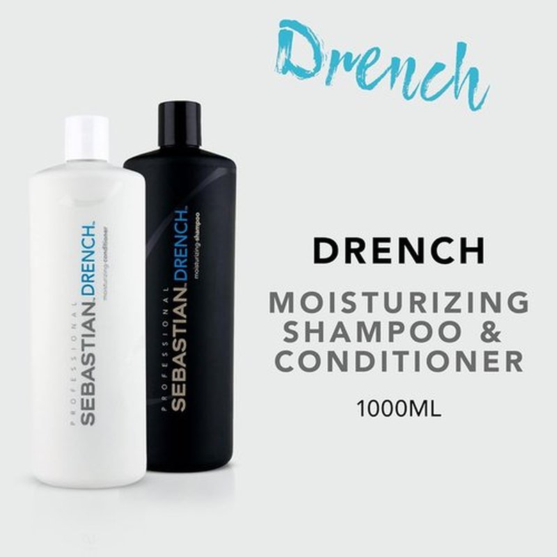 Sebastian Professional Drench Shampoo & Conditioner Duo Set - 33.8 Fl Oz | Intense Hydration for Dry, Frizzy Hair