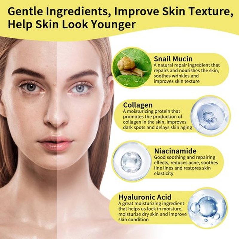Collagen Skincare Set For Teen Girls, Anti Wrinkle & Repair Face Skin Care Gift Set With Face Cleanser, Serum, Face Cream, Eye Cream, 4 PCS Peptides Facial Kit Travel Size For Women.
