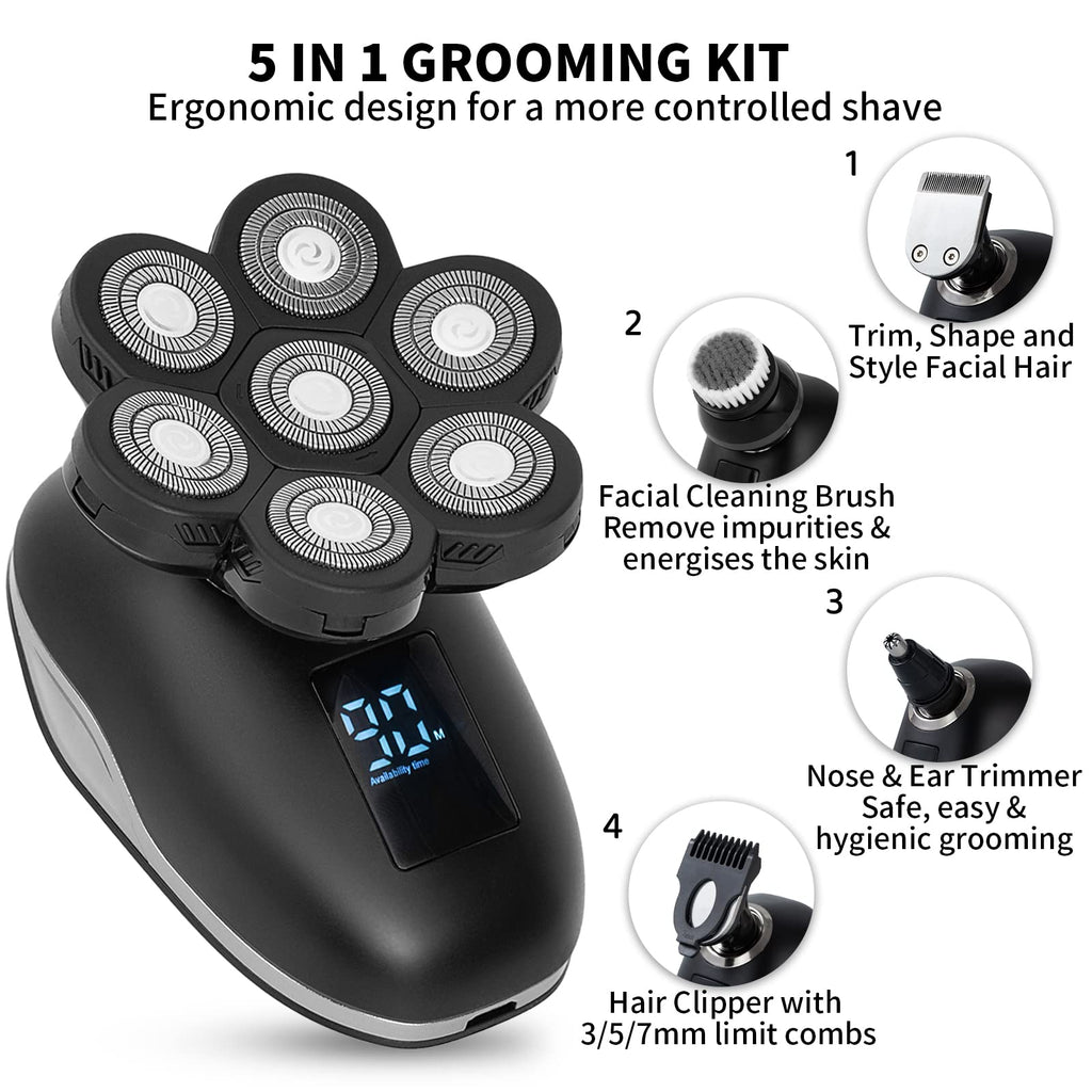 UPTARD Head Shavers for Bald Men+UPTARD 7D Blade Replacement Heads