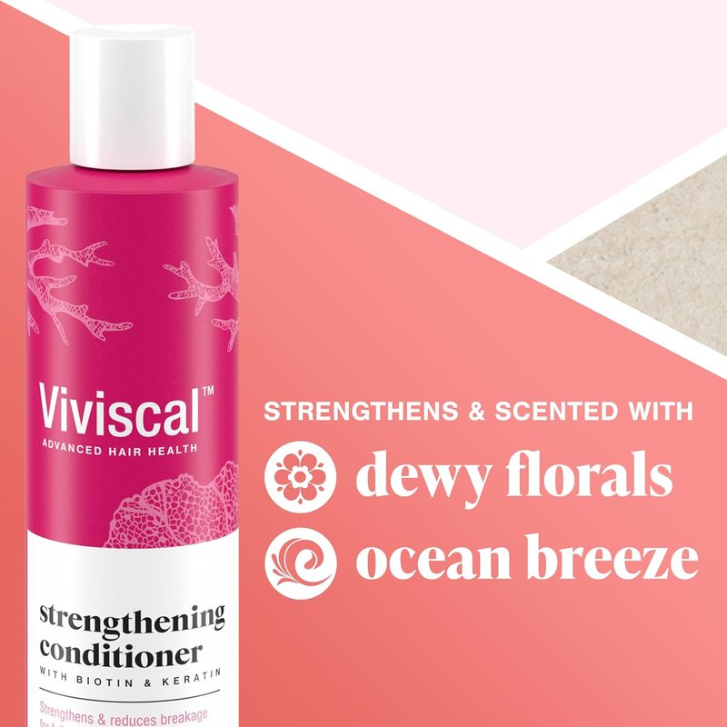 Viviscal Hair Strengthening Conditioner - Strengthens & Reduces Breakage for Fuller Hair - 250ml (8.45 Fl Oz)