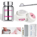 Gorgellux 20g Solid Nail Glue Gel with 60 ML Nail Glue Remover for Press On Nails Kit, MINI UV lamp, Nails Tools, Long-Lasting Strong Adhesion, for Nail Art DIY