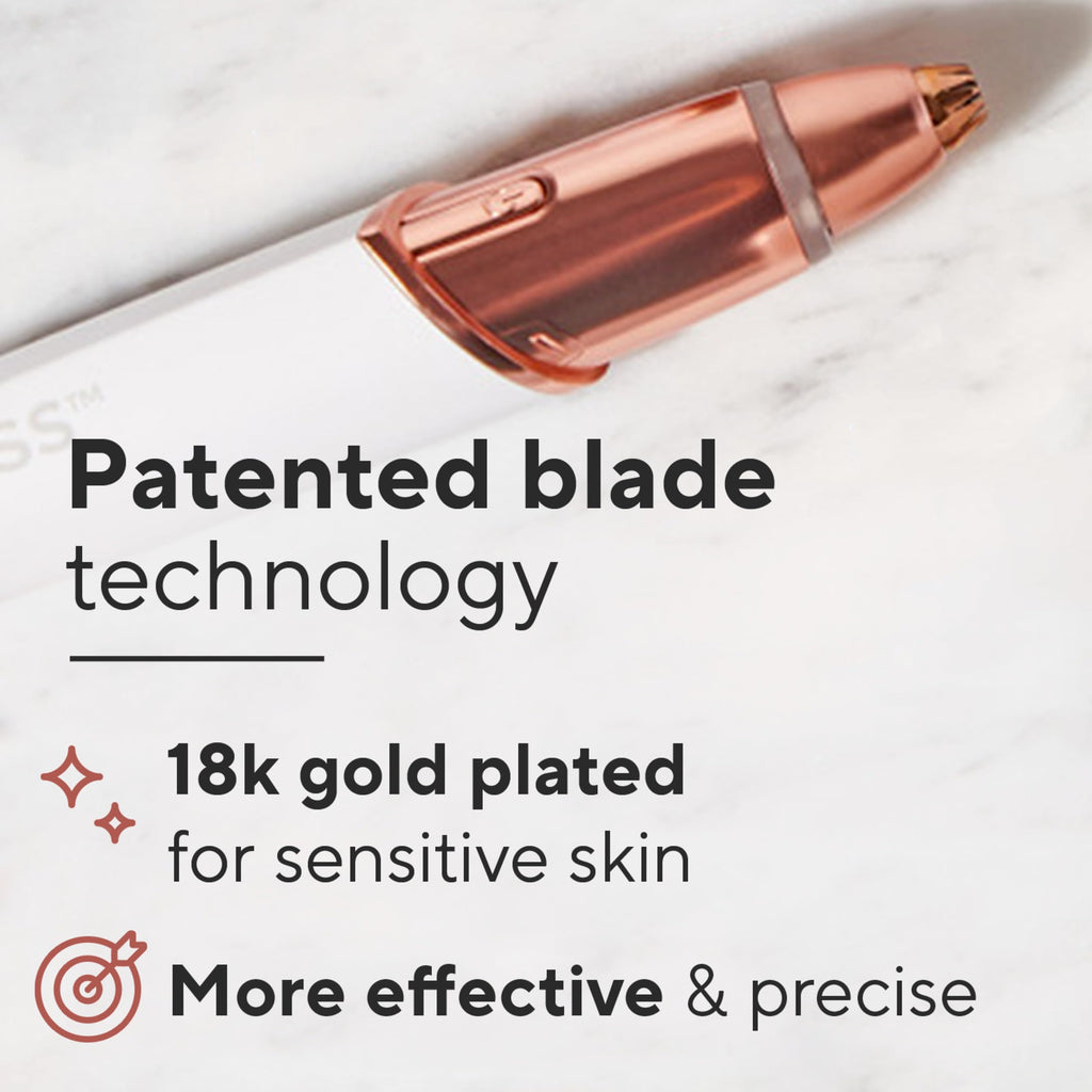 Finishing Touch Flawless Brows Eyebrow Hair Remover for Women, Electric Eyebrow Razor for Women with LED Light for Instant and Painless Hair Removal