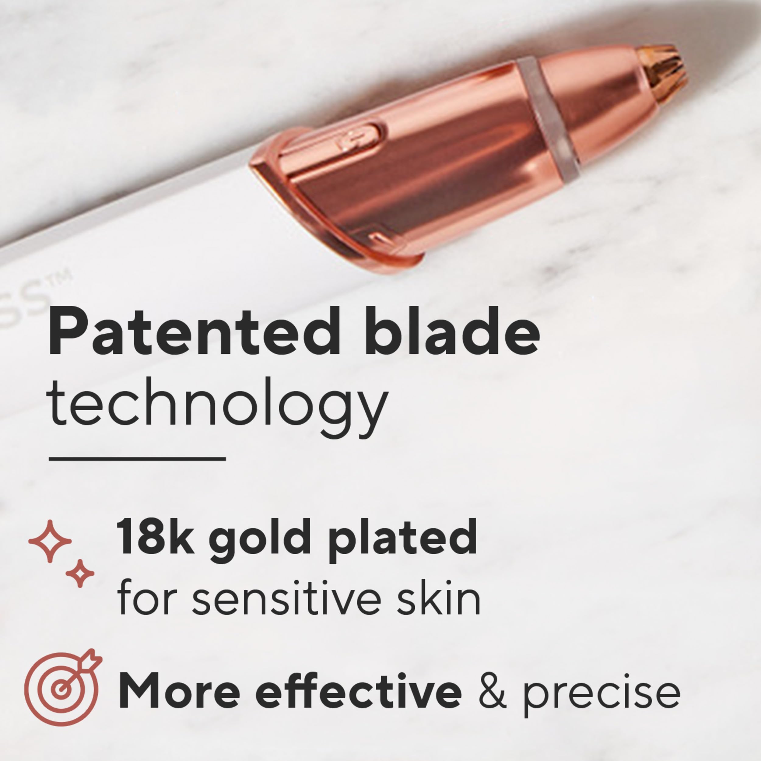 Finishing Touch Flawless Brows Eyebrow Hair Remover for Women, Electric Eyebrow Razor for Women with LED Light for Instant and Painless Hair Removal