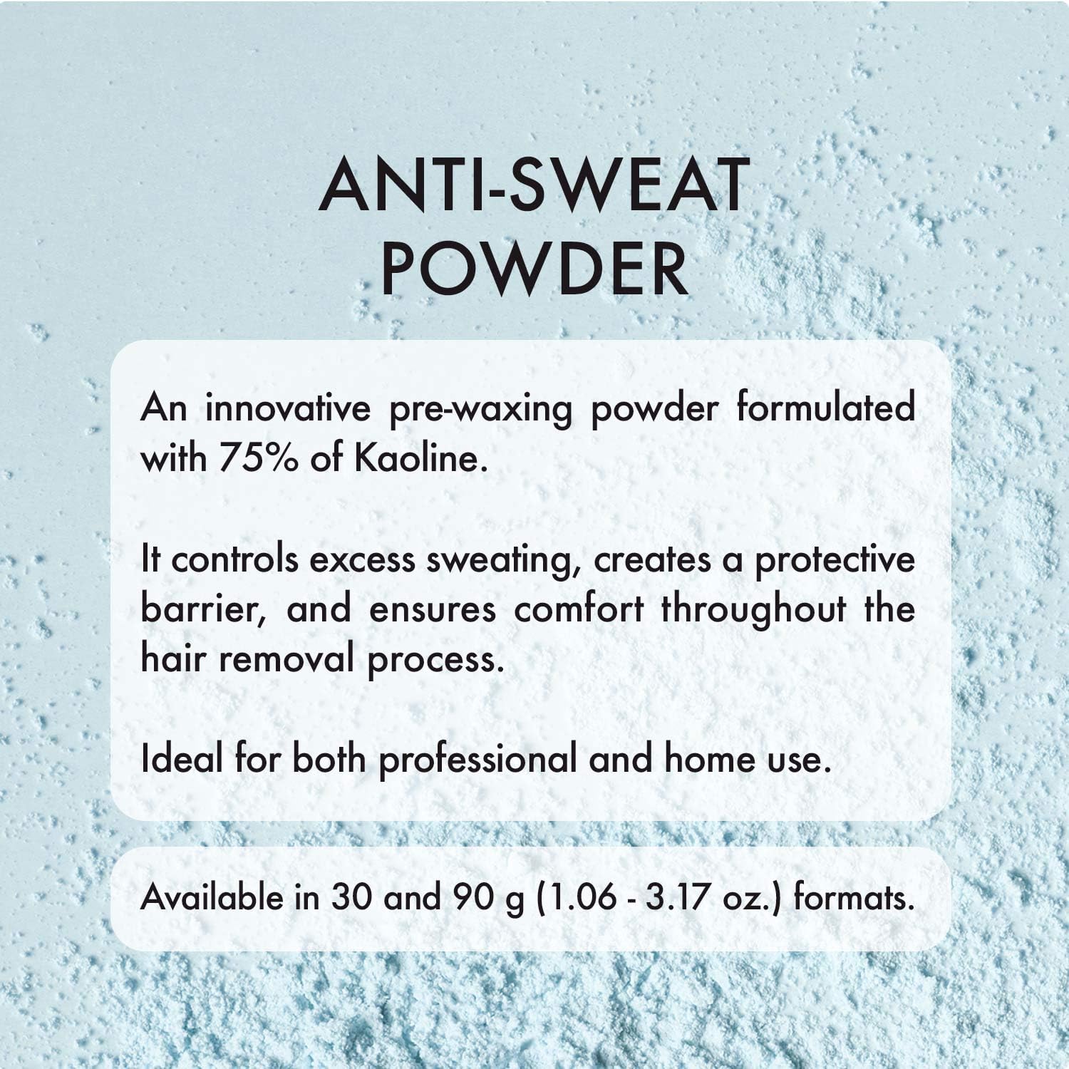Italwax Help Line Anti-Sweat Powder 1.06 oz (30g) – Soothing Kaolin Formula – Prepares Skin for Waxing – Controls Moisture – For Professional and Home Use