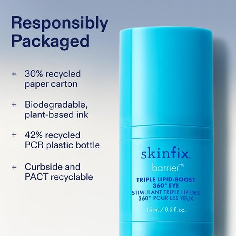 Skinfix Triple Lipid-Boost 360 Eye - 0.5 fl oz - Visibly Smooths Undereye Wrinkles & Crow’s Feet Lines with Hyaluronic Acid - Non-Comedogenic - Vegan, Cruelty Free - Founded in Canada