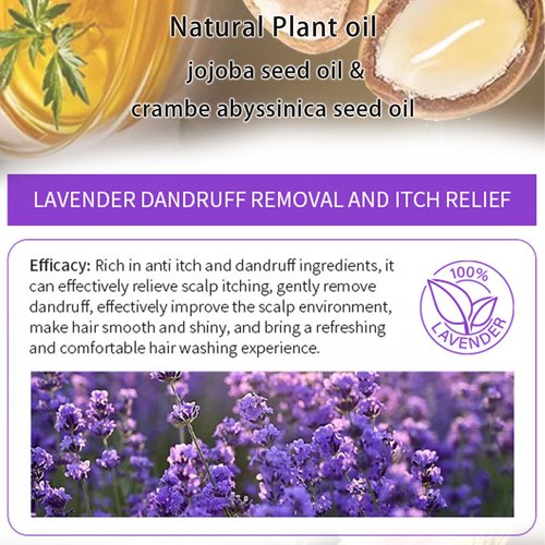 Grospe Lavender Essential Oil Shampoo Bar - Deep Cleansing & Moisturizing | Relieves Itching & Dandruff