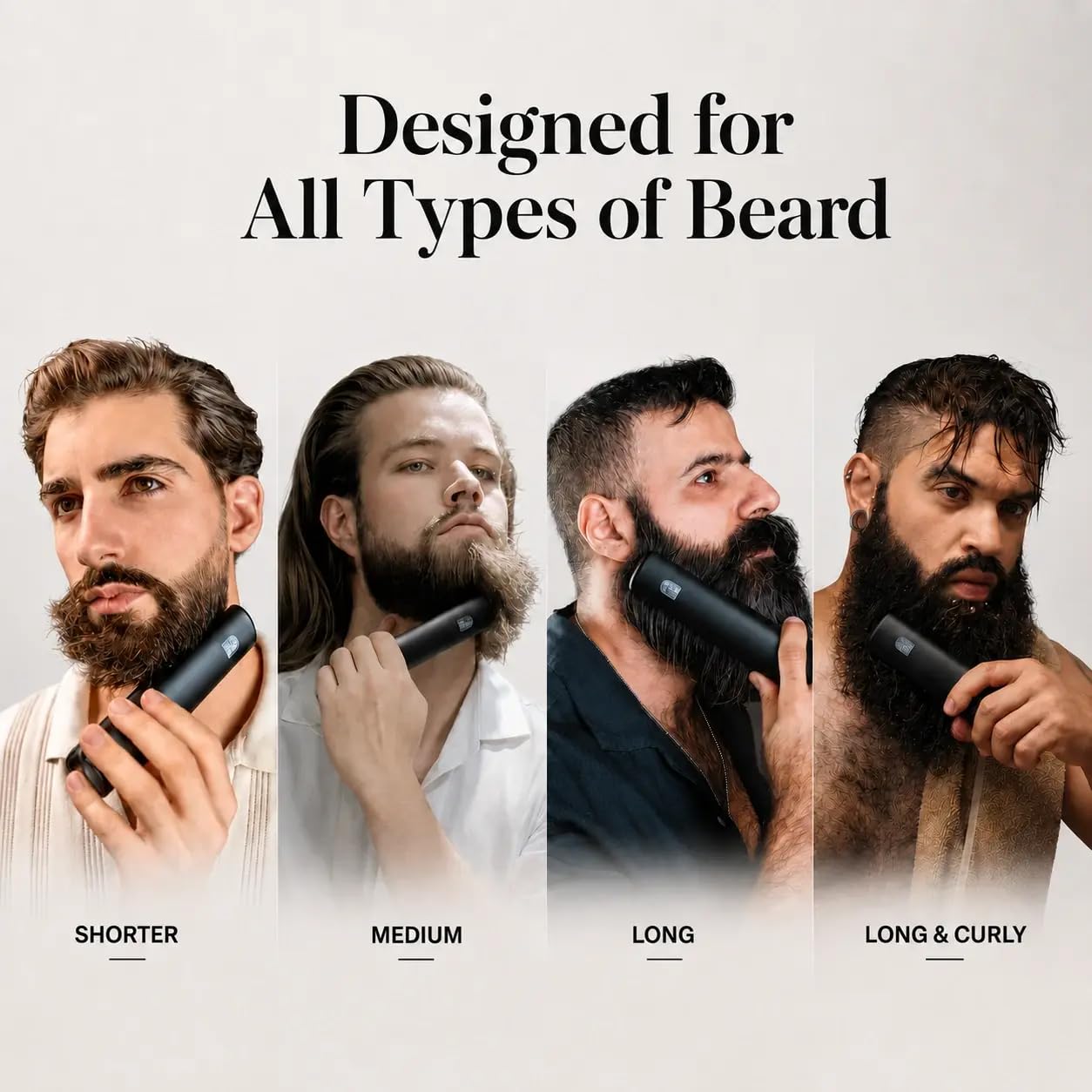 Odenson Beard Forger - Ultimate Tool, Cordless Heated Brush and Straightener for Beard and Hair, Heated Comb for Beard Styling and Care