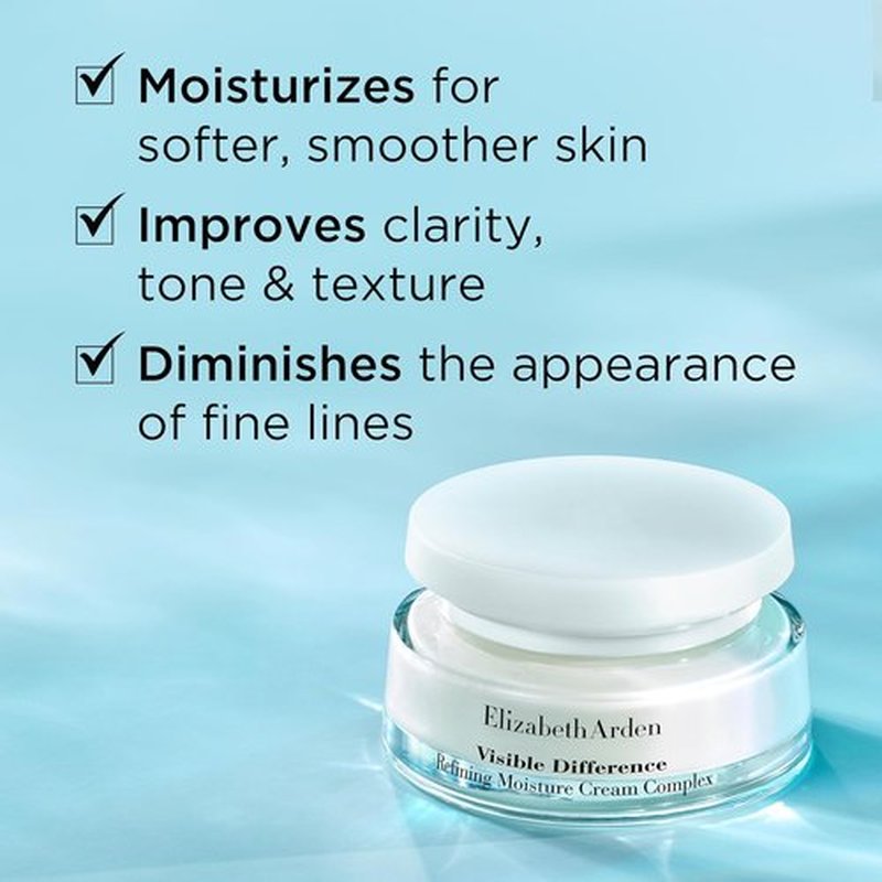 Elizabeth Arden Visible Difference Moisture Cream - Daily Face Hydrator, Prevents Dryness, 2.5 Oz