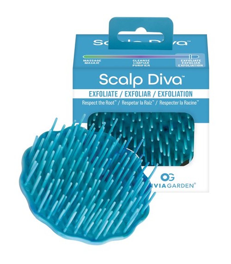 Olivia Garden Scalp Diva Scalp Care Brush - Healthy hair starts with a healthy scalp - Helps with Exfoliating, Cleansing and Massaging - Professional Hair Care Tool for All Lengths - Snag-Free Design