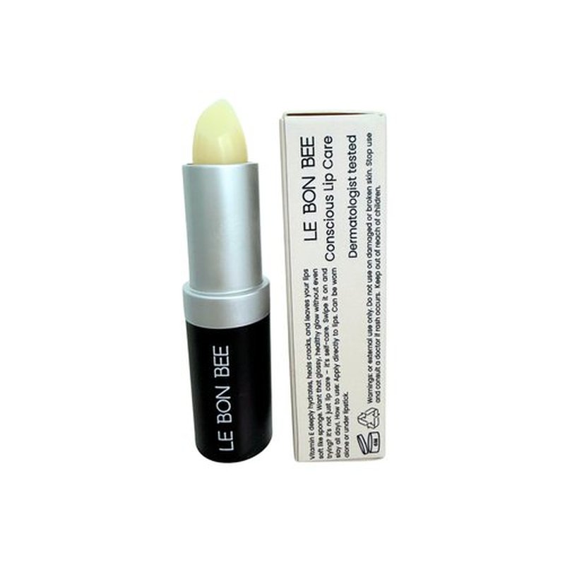 LE BON BEE Lip Balm with Vitamin E - Hydrating Lip Moisturizer for Women & Men, Lip Treatment for Dry, Cracked Lips, Cruelty-Free, Paraben-Free, Gluten-Free, Fragrance-Free. Proudly made in USA