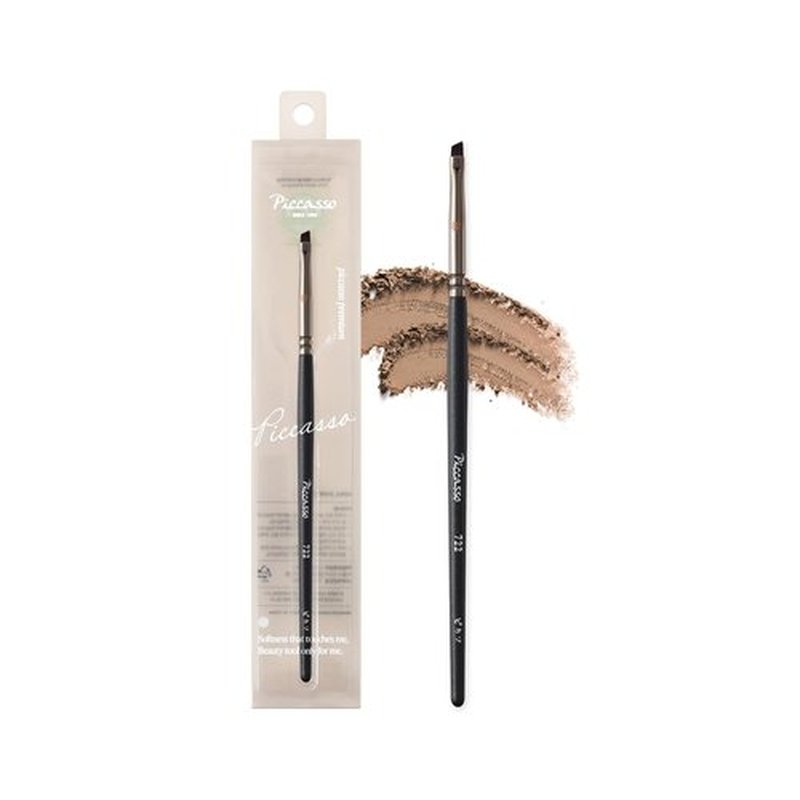 Piccasso 722 Angled Eyeliner Brush - Precision Flat Brush for Liquid, Gel & Powder Eyeliner
