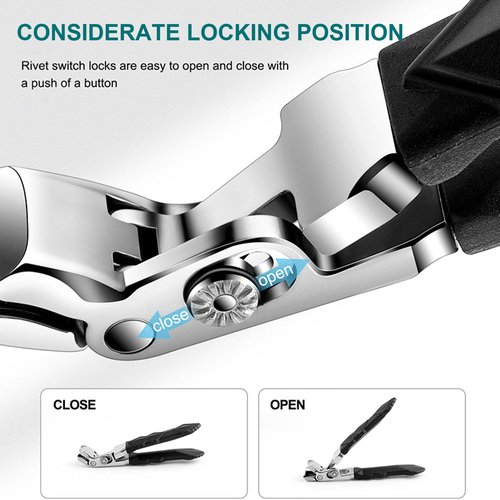 Clipmaster Pro Toenail Clippers, Clipmaster Pro Nail Clippers for Seniors Thick Nails with Wide Jaw Opening