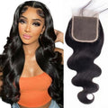 4x4 HD Lace Closure Body Wave Closure Human Hair 14 Inch Free Part Lace Closure 100% Unprocessed Brazilian Virgin Human Hair Extensions Remy Human Hair Closure Pre Plucked Natural Black Closure