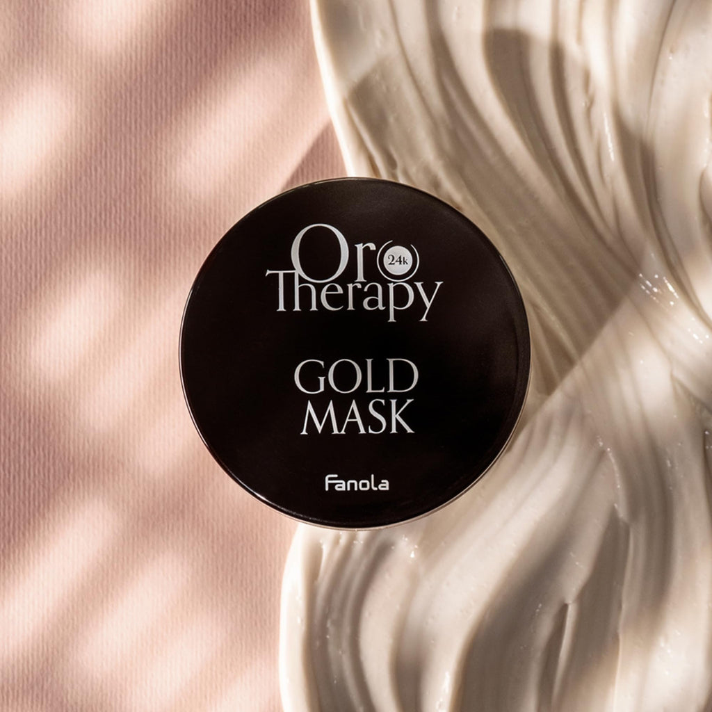 Fanola Oro Therapy Hair Mask Treatment - Infused with Keratin, Argan Oil, and Micro-Active Gold - Hair Care Treatment for Damaged or Frizzy Strands (35.63 oz)