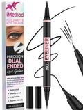 iMethod Liquid Eyeliner - Waterproof Eyeliner 2-in-1 Dual-Ended Eye Liner with Precise Brush-Tip and Thick Tip, Black Liquid Liner Pen, Matte Finish, Long Lasting, Smudge-proof, Transfer-proof, Black