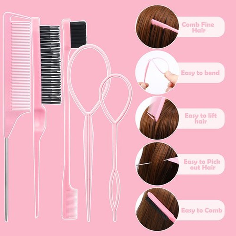 Auroray 2200 Pcs Clear Hair Ties, Hair Loop Styling Tool Set with Hair Tie Cutter, Elastic Hair Accessories for Toddler Baby Girl Women