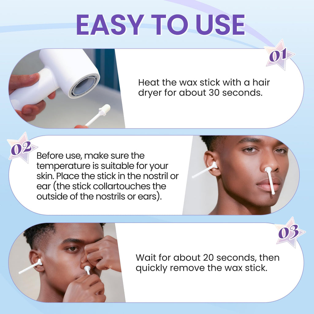 LAWINK Pre-Coated Nose Wax Sticks for Men & Women, 16 Pcs