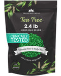 Tress Wellness Wax Beads - Safe for Skin - Dermatologically Tested - At-Home Kit for Bikini, Brazilian & Full Body - Tea Tree 2.4 lb F8