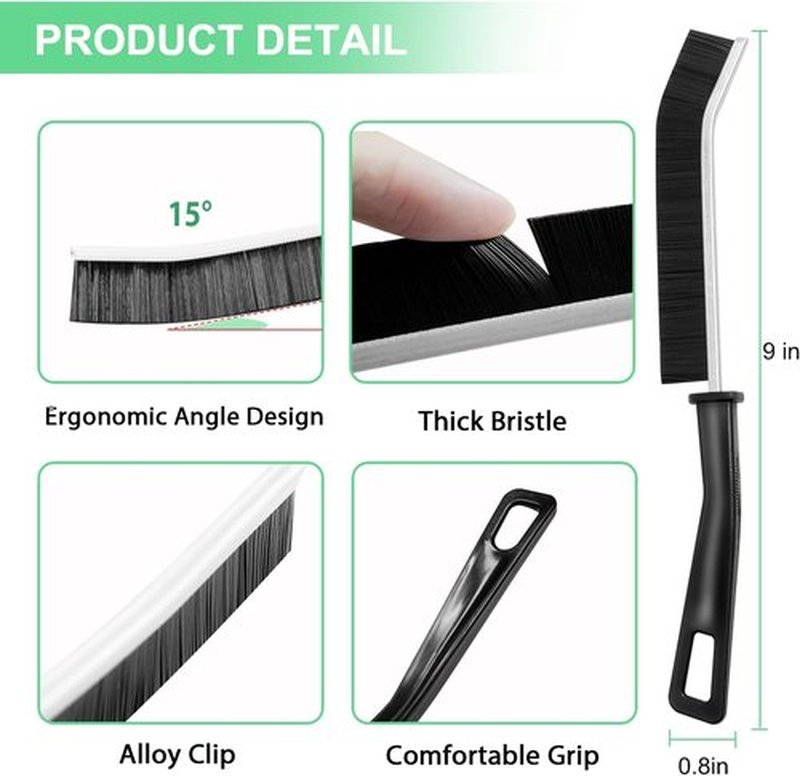 Crevice Cleaning Brush Set - Hard Bristle Grout Scrub & Multifunctional Gap Cleaner | 12PCS for Home Essentials