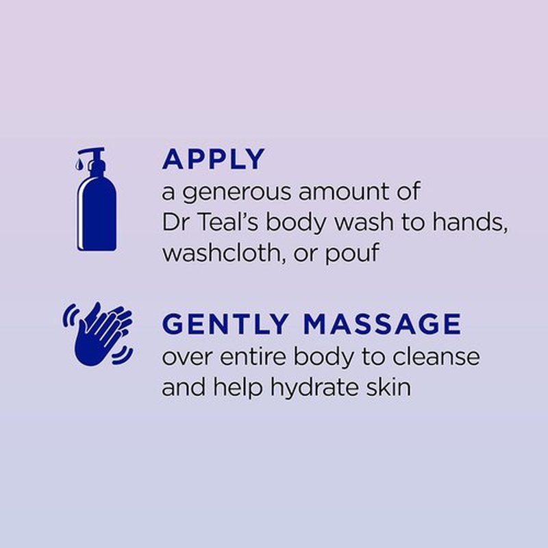 Dr Teal's Sleep Blend Body Wash - Relaxing Epsom Salt & Melatonin Formula, 24 Fl Oz (Pack of 2)
