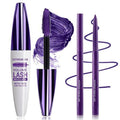 Skiennix Purple Mascara & Eyeliner Set - 5D Volume, Length, Waterproof Formula for All Skin Types