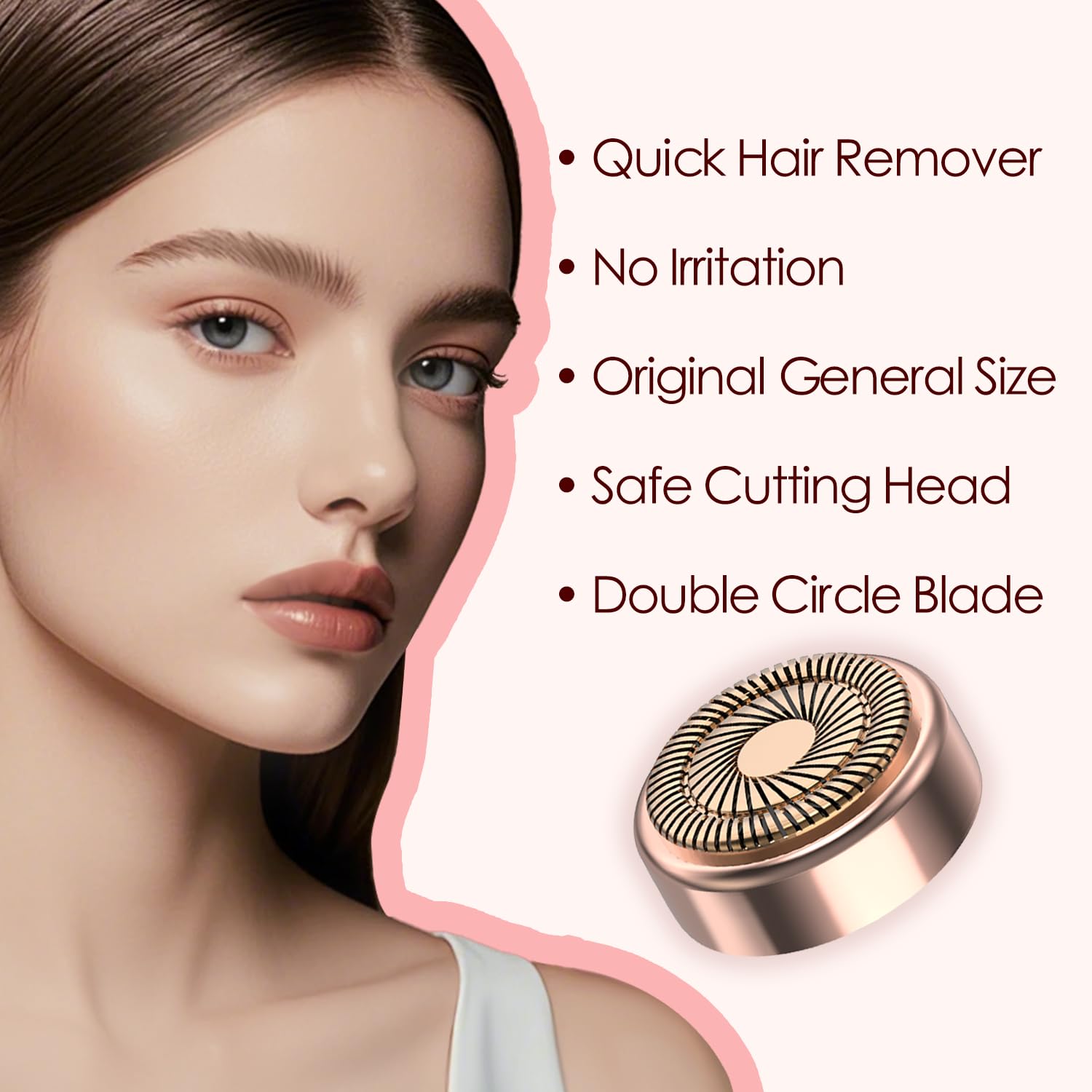 Generation 2 Replacement Heads for Flawless Facial Hair Remover, Replacement Blades for Finishing Touch Flawless Hair Removal, Women's Facial Hair Remover Replacment Heads Generation 2 (4 Packs)