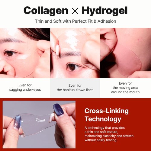 TROIAREUKE Anti-Wrinkle Collagel Eye Patch,Smooths eye,forehead,facial wrinkles,Reduces puffiness & Dark circles,Hydrogel Wrinkle patches,Elastic,adhesive formulation (60Count)
