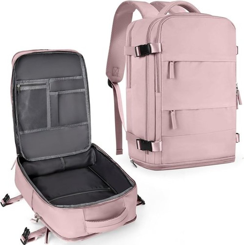 Coowoz Travel Backpack - Waterproof Hiking Backpack for Men & Women | Casual Daypack (Pink/Purple)