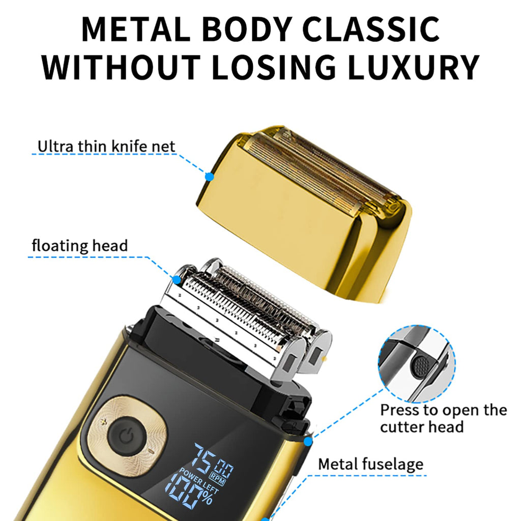 DSP 2-in-1 Bald Shaver for Men, Cordless Rechargeable Trimmer