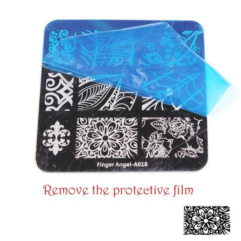 FingerAngel 20 Pcs Mix Design Nail Stamping Template+1 Stamper + 1 Scraper Nail Art Image Stamp Stamping Plates Manicure Template Nail Art Tools (A1-20)