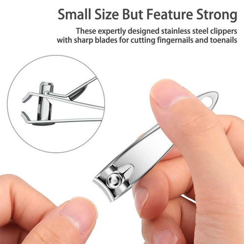 AVERZELLA 100-Pack Nail Clippers Bulk Toenail Fingernail Clippers Pack, Stainless Steel Fingernail Toe Nail Clippers,Portable Mini Nail Cutter Set for Men Women Homeless Care Package Supplies